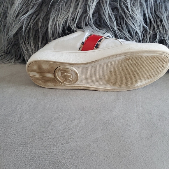 Michael Kors Girls Leopard Print Sneakers Red Stripe Size 3 - Picture 6 of 6